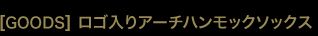 [GOODS]ロゴ入りアーチハンモックソックス