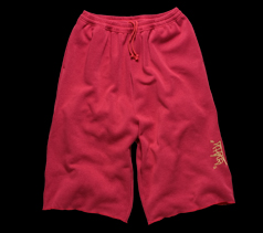 ［MENS］通気コントロール・八分丈スウェットパンツ/レッド
