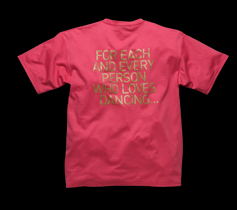 ［MENS］メッセージプリントTシャツ/Rピンク